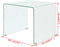 vidaXL - Salontafel - transparant - 49,5x50x45 - cm - gehard - glas