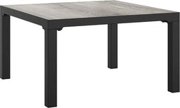 vidaXL - Salontafel - tuin - 55x55x31 - cm - DPC - en - staal - grijs