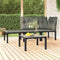 vidaXL - Salontafel - tuin - 55x55x31 - cm - DPC - en - staal - grijs