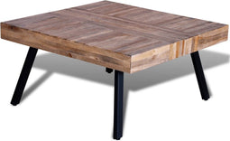 vidaXL - Salontafel - vierkant - gerecycled - teakhout