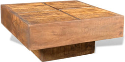 vidaXL - Salontafel - vierkant - massief - mangohout - bruin