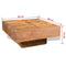 vidaXL - Salontafel - vierkant - massief - mangohout - bruin