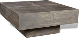 vidaXL - Salontafel - vierkant - massief - mangohout - donkerbruin