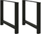 vidaXL - Salontafelpoten - 2 - st - 100x(72-73) - cm - staal - zwart