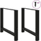 vidaXL - Salontafelpoten - 2 - st - 100x(72-73) - cm - staal - zwart