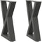 vidaXL - Salontafelpoten - 2 - st - 28x(42-43,3) - cm - staal - antraciet