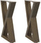 vidaXL - Salontafelpoten - 2 - st - 28x(42-43,3) - cm - staal - naturel
