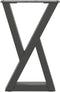 vidaXL - Salontafelpoten - 2 - st - 28x(42-43,3) - cm - staal - antraciet