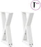 vidaXL - Salontafelpoten - 2 - st - 28x(42-43,3) - cm - staal - wit