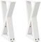 vidaXL - Salontafelpoten - 2 - st - 28x(42-43,3) - cm - staal - wit