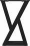 vidaXL - Salontafelpoten - 2 - st - 28x(42-43,3) - cm - staal - zwart