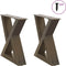 vidaXL - Salontafelpoten - 2 - st - 30x(30-31,3) - cm - staal - naturel
