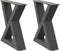vidaXL - Salontafelpoten - 2 - st - 30x(30-31,3) - cm - staal - antraciet