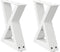 vidaXL - Salontafelpoten - 2 - st - 30x(30-31,3) - cm - staal - wit