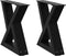 vidaXL - Salontafelpoten - 2 - st - 30x(30-31,3) - cm - staal - zwart