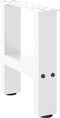vidaXL - Salontafelpoten - 2 - st - 30x(30-31) - cm - staal - wit