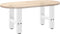 vidaXL - Salontafelpoten - 2 - st - 30x(30-31) - cm - staal - wit