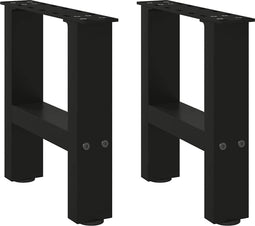 vidaXL - Salontafelpoten - 2 - st - 30x(30-31) - cm - staal - zwart
