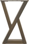 vidaXL - Salontafelpoten - 2 - st - 38x(42-43,3) - cm - staal - naturel
