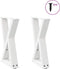 vidaXL - Salontafelpoten - 2 - st - 38x(42-43,3) - cm - staal - wit