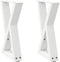 vidaXL - Salontafelpoten - 2 - st - 38x(42-43,3) - cm - staal - wit