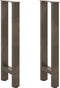 vidaXL - Salontafelpoten - 2 - st - 38x(72-73) - cm - staal - naturel
