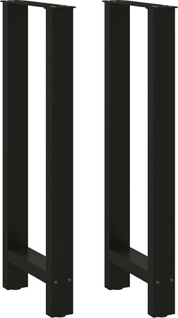 vidaXL - Salontafelpoten - 2 - st - 40x(100-101) - cm - staal - zwart