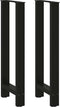 vidaXL - Salontafelpoten - 2 - st - 40x(100-101) - cm - staal - zwart