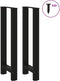 vidaXL - Salontafelpoten - 2 - st - 40x(100-101) - cm - staal - zwart