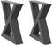 vidaXL - Salontafelpoten - 2 - st - 40x(30-31,3) - cm - staal - antraciet