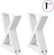 vidaXL - Salontafelpoten - 2 - st - 40x(30-31,3) - cm - staal - wit
