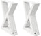 vidaXL - Salontafelpoten - 2 - st - 40x(30-31,3) - cm - staal - wit