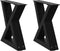 vidaXL - Salontafelpoten - 2 - st - 40x(30-31,3) - cm - staal - zwart