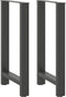 vidaXL - Salontafelpoten - 2 - st - 40x(90-91) - cm - staal - antraciet