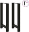 vidaXL - Salontafelpoten - 2 - st - 40x(90-91) - cm - staal - zwart
