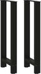 vidaXL - Salontafelpoten - 2 - st - 50x(100-101) - cm - staal - zwart