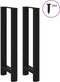 vidaXL - Salontafelpoten - 2 - st - 50x(100-101) - cm - staal - zwart