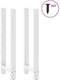 vidaXL - Salontafelpoten - 2 - st - 50x(110-111) - cm - staal - wit