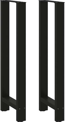 vidaXL - Salontafelpoten - 2 - st - 50x(110-111) - cm - staal - zwart