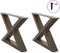 vidaXL - Salontafelpoten - 2 - st - 50x(30-31,3) - cm - staal - naturel