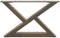vidaXL - Salontafelpoten - 2 - st - 50x(30-31,3) - cm - staal - naturel