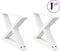 vidaXL - Salontafelpoten - 2 - st - 50x(30-31,3) - cm - staal - wit