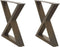 vidaXL - Salontafelpoten - 2 - st - 50x(42-43,3) - cm - staal - naturel