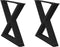 vidaXL - Salontafelpoten - 2 - st - 50x(42-43,3) - cm - staal - zwart