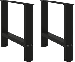 vidaXL - Salontafelpoten - 2 - st - 50x(42-43) - cm - staal - zwart