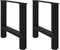 vidaXL - Salontafelpoten - 2 - st - 50x(42-43) - cm - staal - zwart