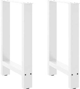 vidaXL - Salontafelpoten - 2 - st - 50x(72-73) - cm - staal - wit