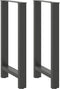 vidaXL - Salontafelpoten - 2 - st - 50x(90-91) - cm - staal - antraciet