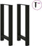 vidaXL - Salontafelpoten - 2 - st - 50x(90-91) - cm - staal - zwart