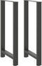 vidaXL - Salontafelpoten - 2 - st - 60x(110-111) - cm - staal - antraciet
